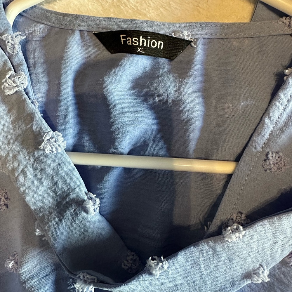 Amazon Light Blue Maxi Dress with Tie Waist - Picture 3 of 3